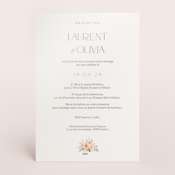 Faire part mariage votre histoire d'amour illustrée TA0110-2600071-02-1