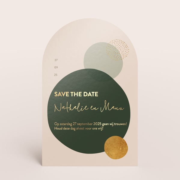 Afgerond save the date kaartje in aardetinten TA0111-2000005-03-0