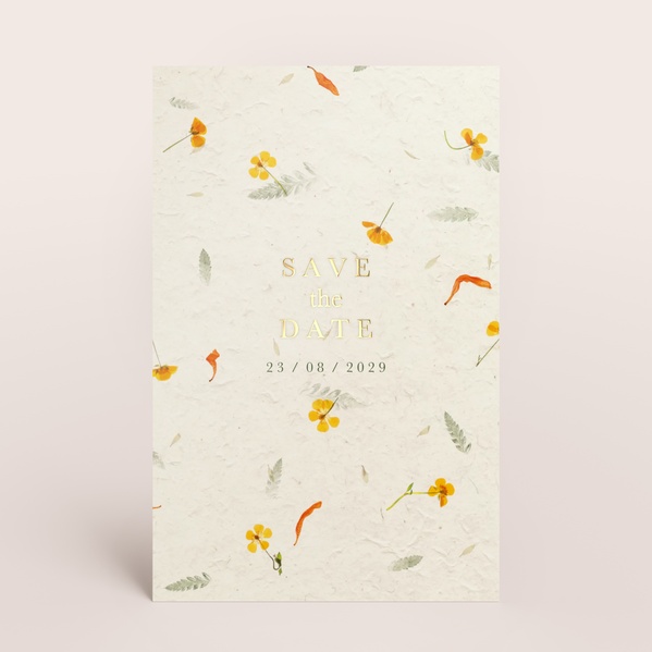 Save the datekaart natuurpapier met droogbloemen TA0111-2300013-03-0