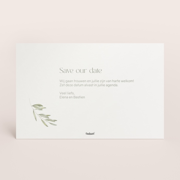 Save the date kaart met foto's en takje TA0111-2400006-03-1