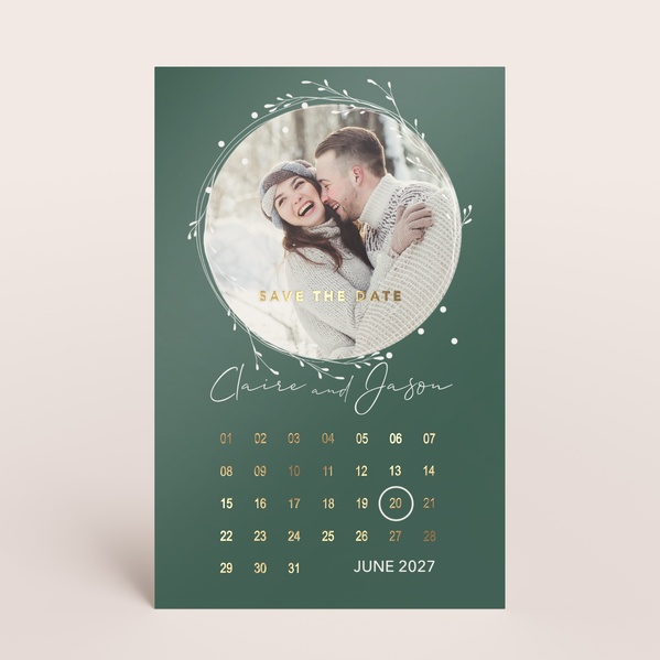 Save the date kerstkaart met foto en kalender TA0111-2500031-03-0