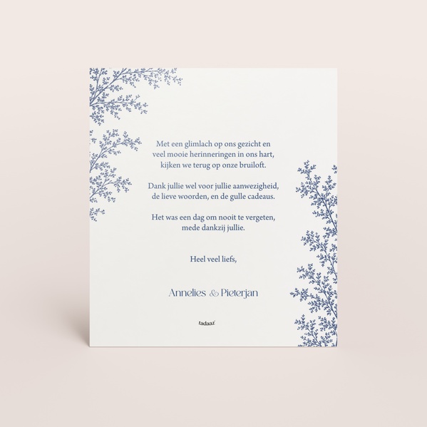 Elegant bedankkaartje met foto en sierlijke tekst TA0117-2600028-03-1