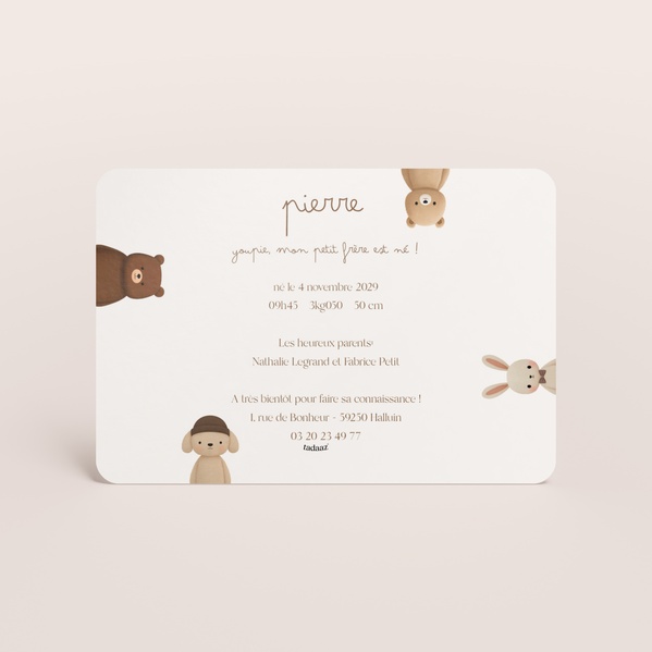 Faire part naissance la petite bande d'amis TA05500-2500242-02-1