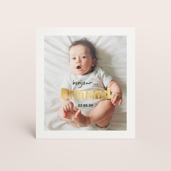 Faire part naissance format polaroïd et prénom TA05500-2600122-02-0