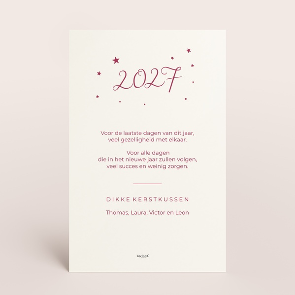 Kerstkaart met persoonlijke AI-illustratie van huis en gezin TA1188-2600108-03-1