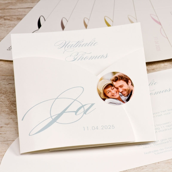 mooie trouwkaart met foto en romantische pochette TA0110-1600013-03 1