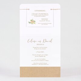 romantische trouwkaart bloemenkrans en namen in goudfolie TA0110-1900042-03 2