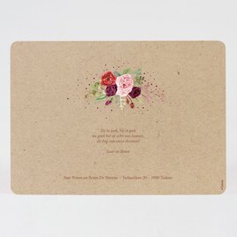 eco look trouwkaart met kleurrijke bloemen en goudfolie TA0110-1900045-03 2