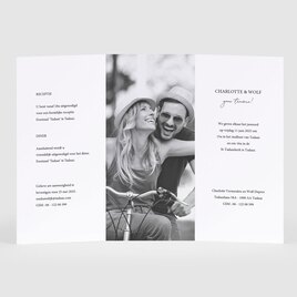 minimalistische trouwkaart drieluik met foto TA0110-2100009-03 2
