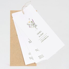 unieke vierdelige trouwkaart met stijlvolle bloemetjes TA0110-2200016-03 2