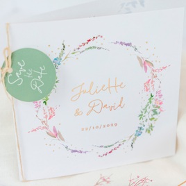 stijlvolle trouwkaart met bloemenkrans en goudfolie TA0110-2200028-03 4