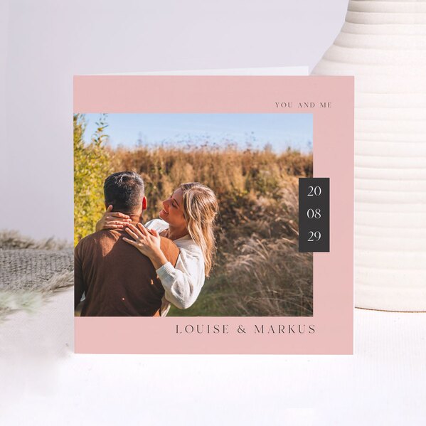 roze trouwkaart met foto TA0110-2200051-03 1