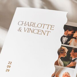 stijlvolle trouwkaart met gegolfde rand en goudfolie TA0110-2200057-03 3