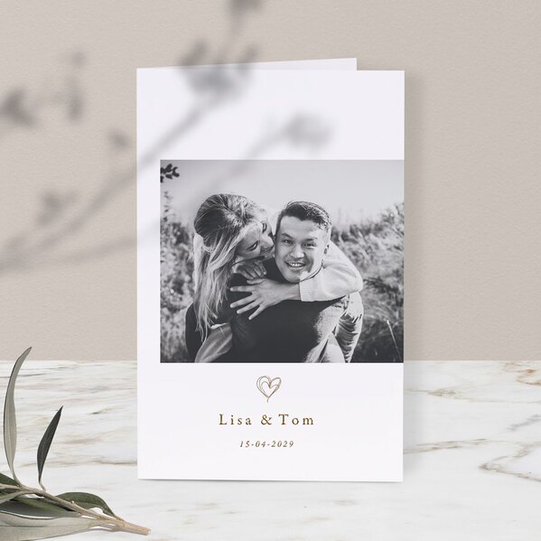 dubbele trouwkaart met foto en tekst in foliedruk TA0110-2200058-03 1