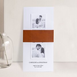 pocketfold trouwkaart met leren wikkel en fotostrip TA0110-2200075-03 1