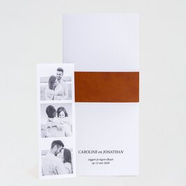 pocketfold trouwkaart met leren wikkel en fotostrip TA0110-2200075-03 2