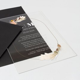 acryl trouwkaart met ovale droogbloemenkrans TA0110-2300013-03 2