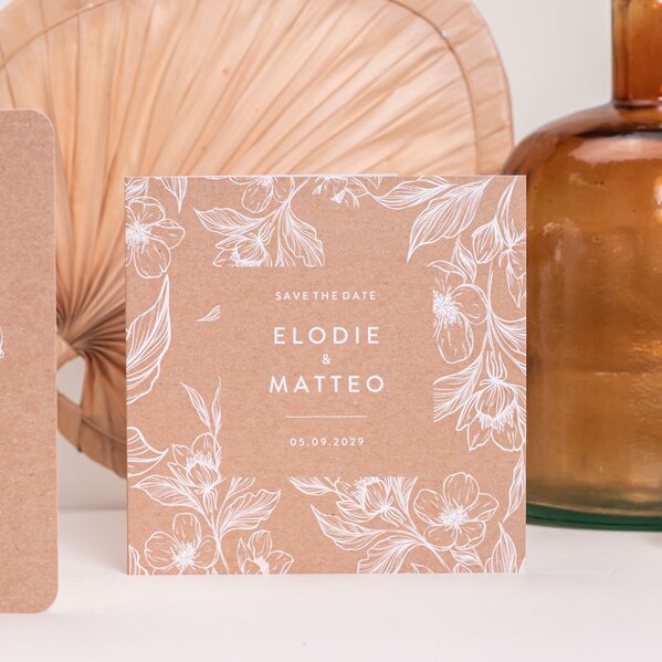 vierkante ecolook trouwkaart met witte bloemen TA0110-2300052-03 4
