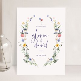 romantische trouwkaart met bloemen a5 TA0110-2300059-03 1