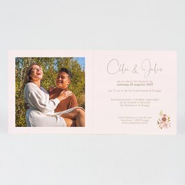 romantische trouwkaart met bloemen en folie TA0110-2300074-03 2