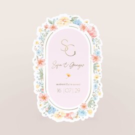 faire part mariage contours decoupes floral et omance TA0110-2600089-02 1