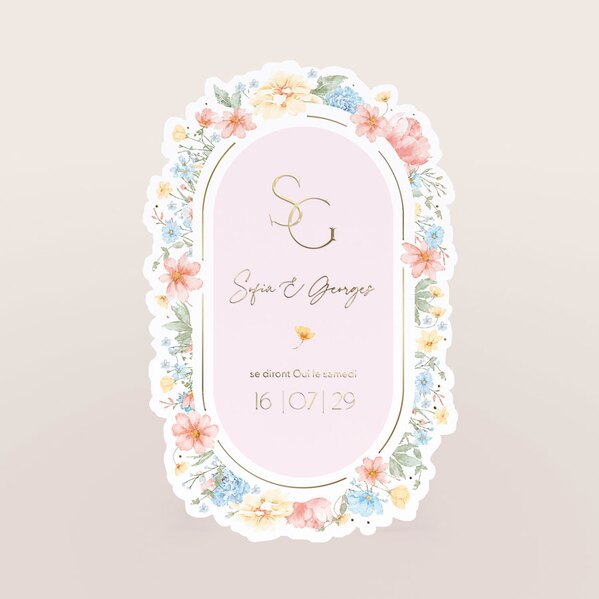 faire part mariage contours decoupes floral et omance TA0110-2600089-02 1