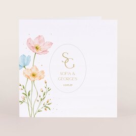 faire part mariage carre floral et romance TA0110-2600090-02 1