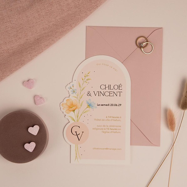 faire part mariage arrondi floral et romance TA0110-2600091-02 3