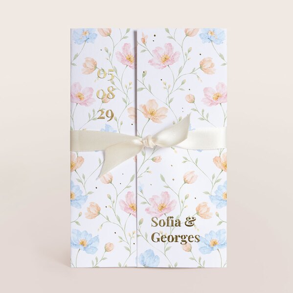 faire part mariage pochette floral et romance TA0110-2600092-02 1