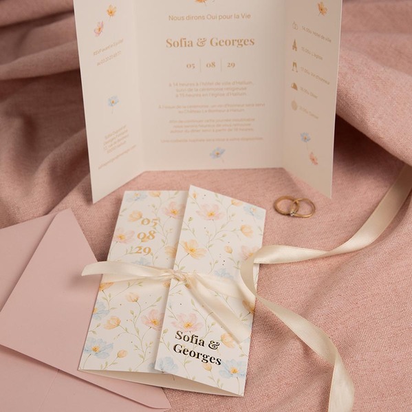 faire part mariage pochette floral et romance TA0110-2600092-02 3
