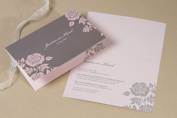 sierlijke trouwkaart met bloemen TA01100-1300136-03 1