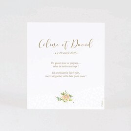 save the date mariage feuillage fleurs pastel et dorure TA0111-1900007-02 2