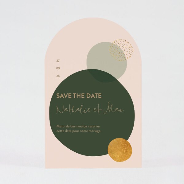 save the date mariage terracotta bulles dorees TA0111-2000005-02 1