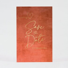 Save the date mariage terracotta absolu