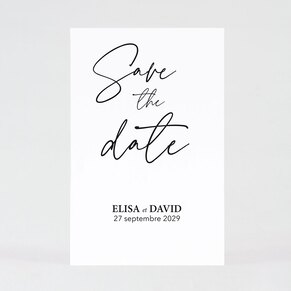 Save the date mariage calligraphie