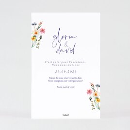save the date mariage fleurs violettes TA0111-2300012-02 2