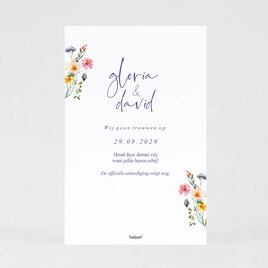 romantische save the date kaart met kleurrijke bloemen TA0111-2300012-03 2