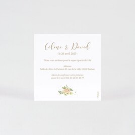 carte invitation mariage couronne florale et dorure TA0112-1900019-02 2