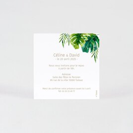 carte invitation mariage feuilles tropicales TA0112-1900020-02 2