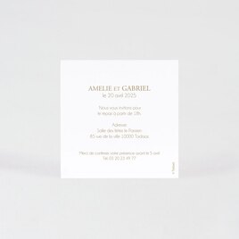 carte invitation mariage couronne de feuillage aquarelle et initiales en dorure TA0112-1900024-02 2