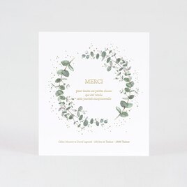 carte de remerciements mariage couronne eucalyptus et dorure TA0117-1900024-02 1