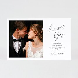 carte remerciement mariage calligraphie TA0117-2100001-02 1