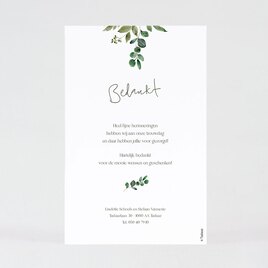 bedankkaart bruiloft met foto en groene bladeren TA0117-2200008-03 2