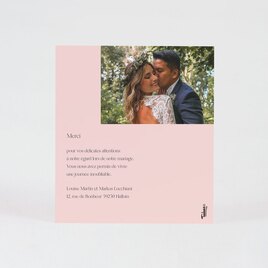 carte remerciement mariage simple avec photo TA0117-2200024-02 2