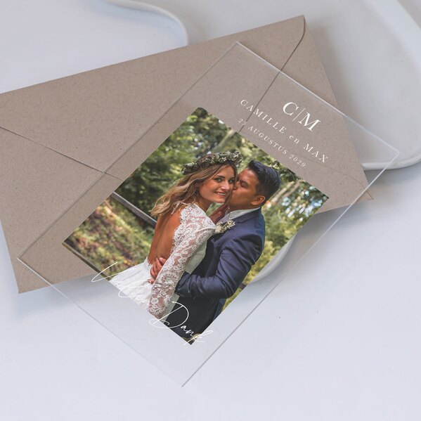 acryl bedankkaartje huwelijk met foto TA0117-2300006-03 1