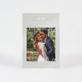 acryl bedankkaartje huwelijk met foto TA0117-2300006-03 2