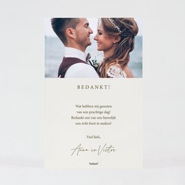 huwelijk bedankkaartje met takje en foto TA0117-2300018-03 2