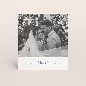 Carte remerciement mariage lieu d'exception