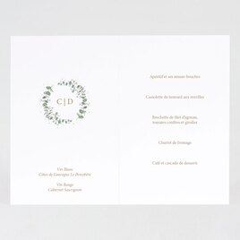 menu mariage couronne eucalyptus et dorure TA0120-1900032-02 2