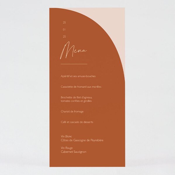 carte menu mariage terracotta graphique TA0120-2000008-02 1